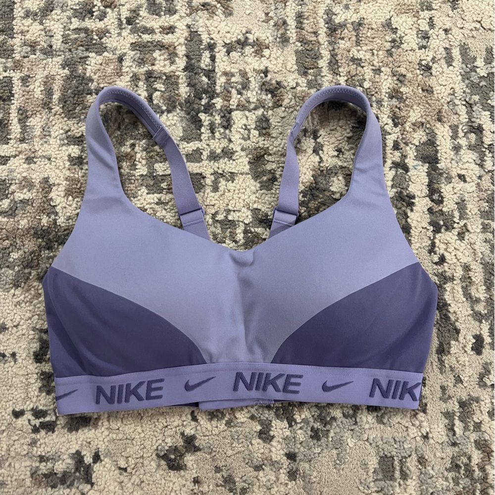 Nike Women's Lavender and Dark Purple Sports Bra